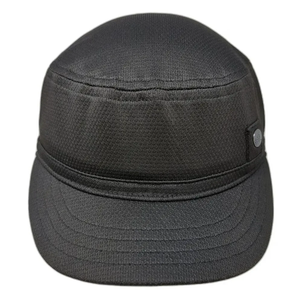 Adidas Army Cap Black One Size Mesh Performance Breathable Textured Cadet Hat